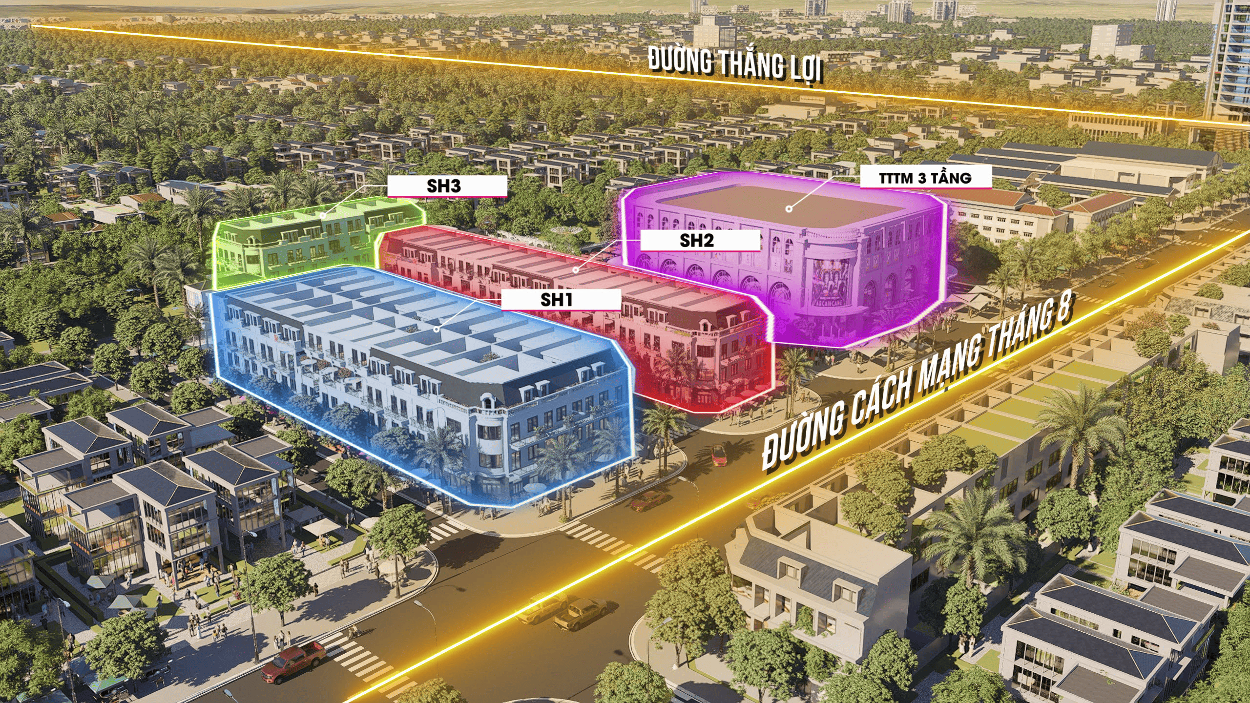 Sông Công Crown Plaza, shophouse trung tâm Sông Công, nhận nhà ngay, sở hữu lâu dài